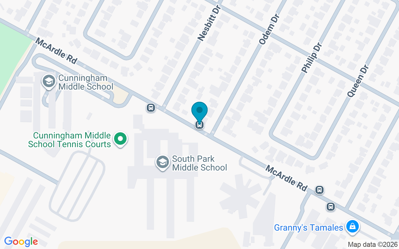 Map showing the location of McArdle @ Odem