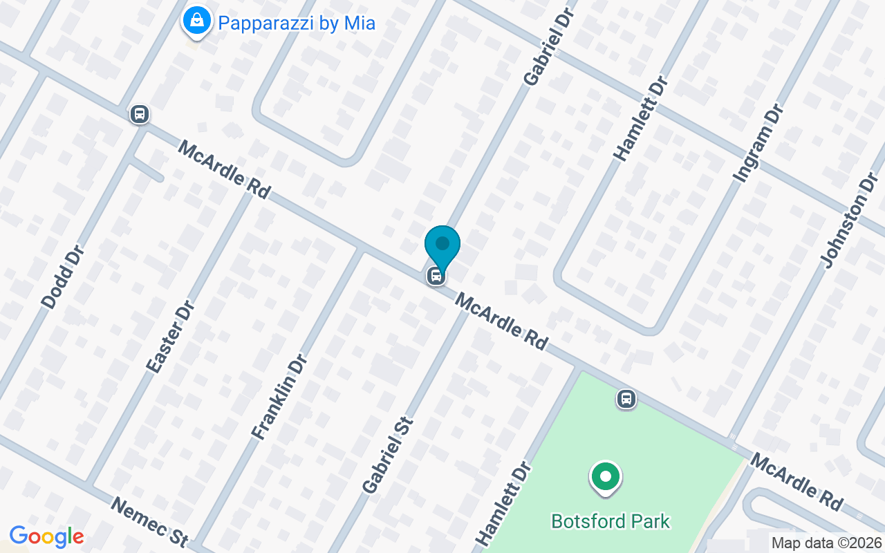 Map showing the location of McArdle @ Gabriel