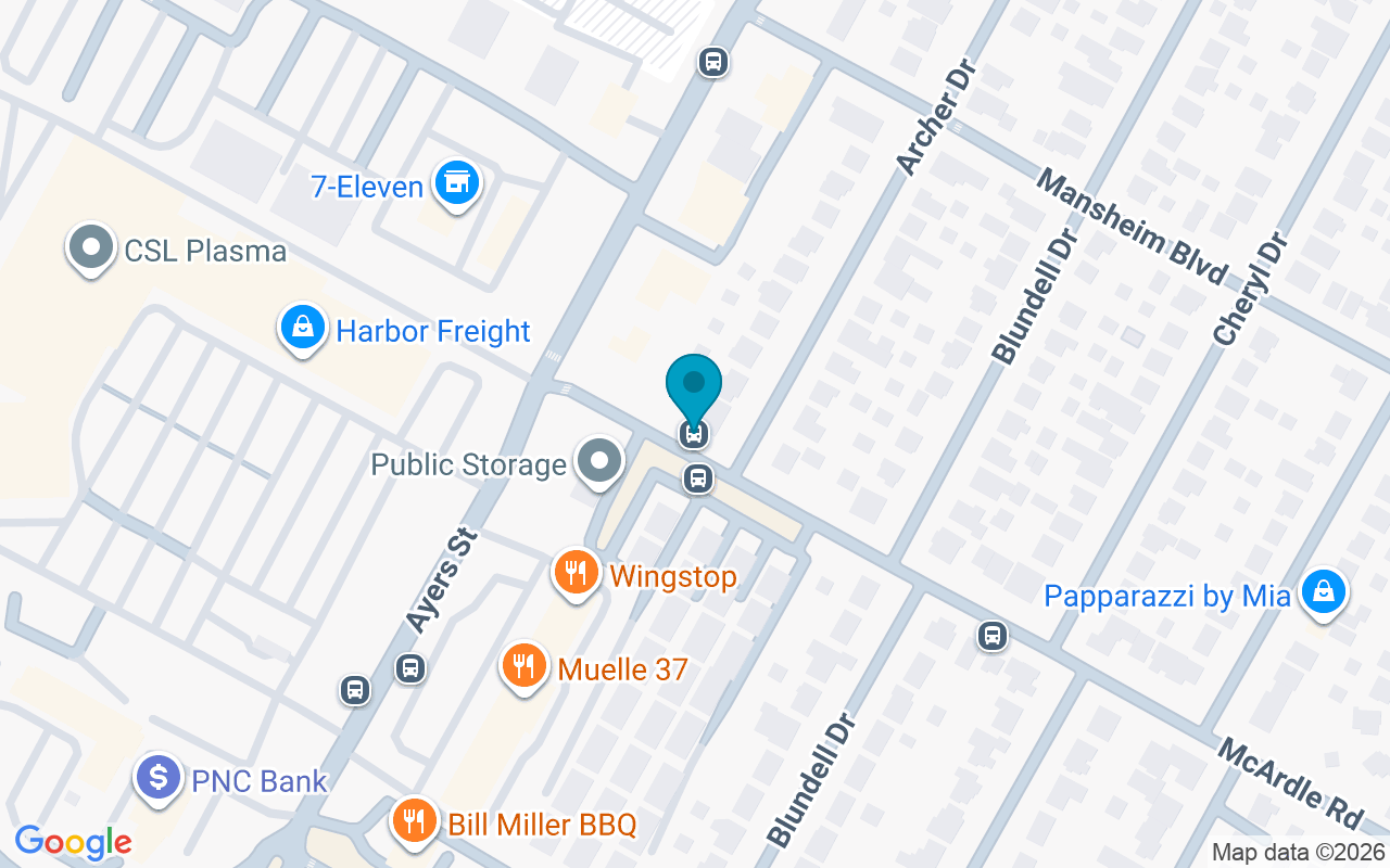 Map showing the location of McArdle @ Archer