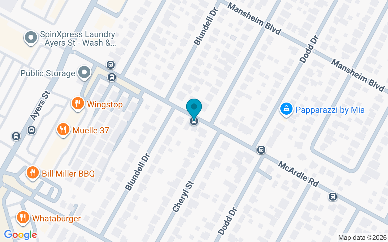 Map showing the location of McArdle @ Cheryl