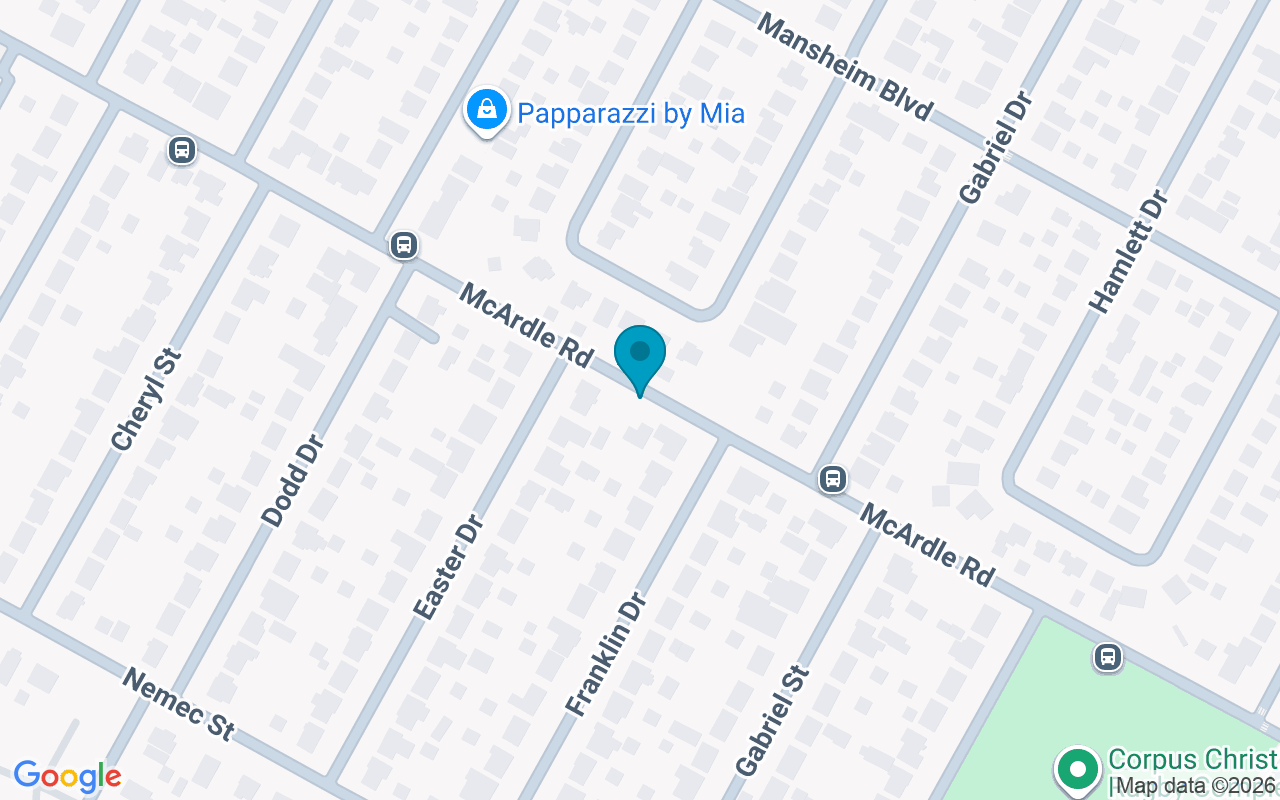 Map showing the location of McArdle @ Easter
