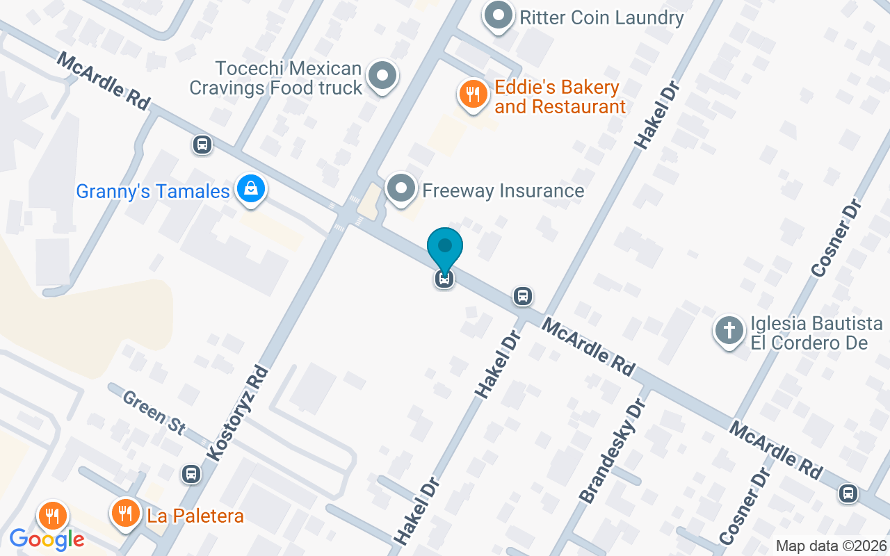 Map showing the location of McArdle @ Kostoryz