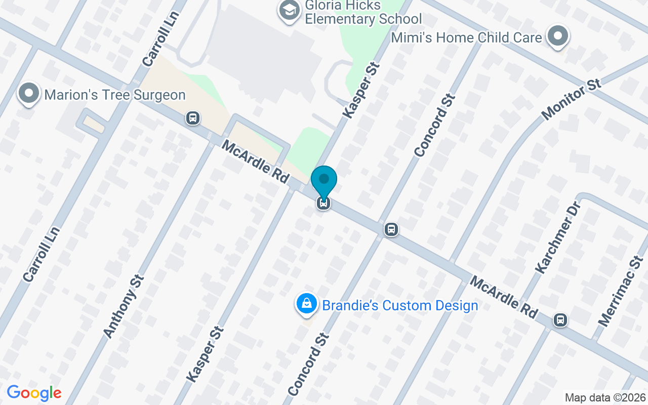 Map showing the location of McArdle @ Kasper