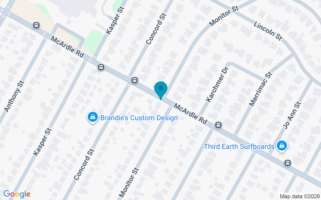 Map showing the location of McArdle @ Monitor