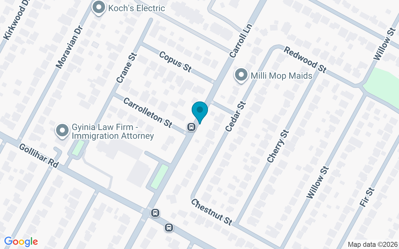 Map showing the location of Carroll @ Samuel Apts