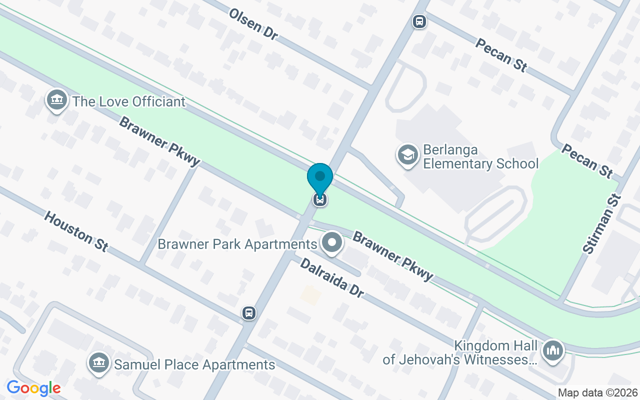 Map showing the location of Carroll @ Brawnerpkwy