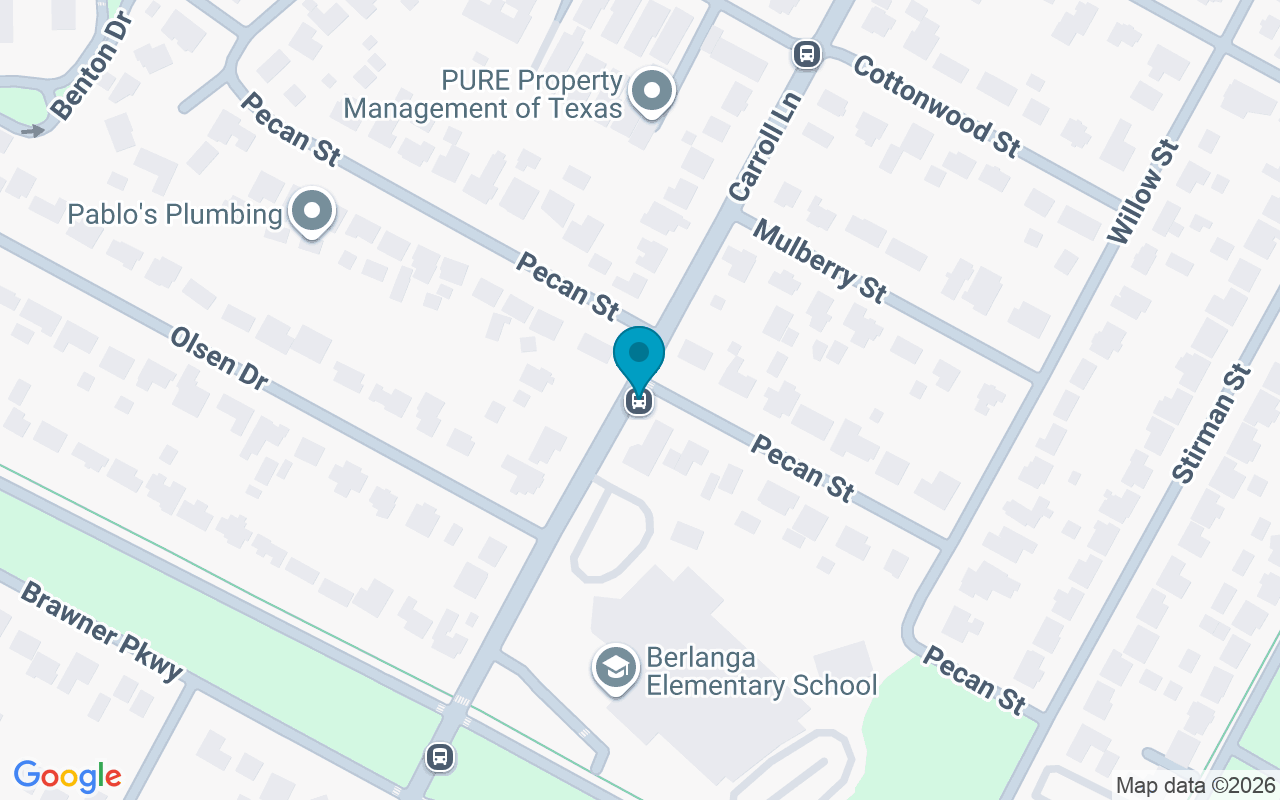 Map showing the location of Carroll @ Pecan