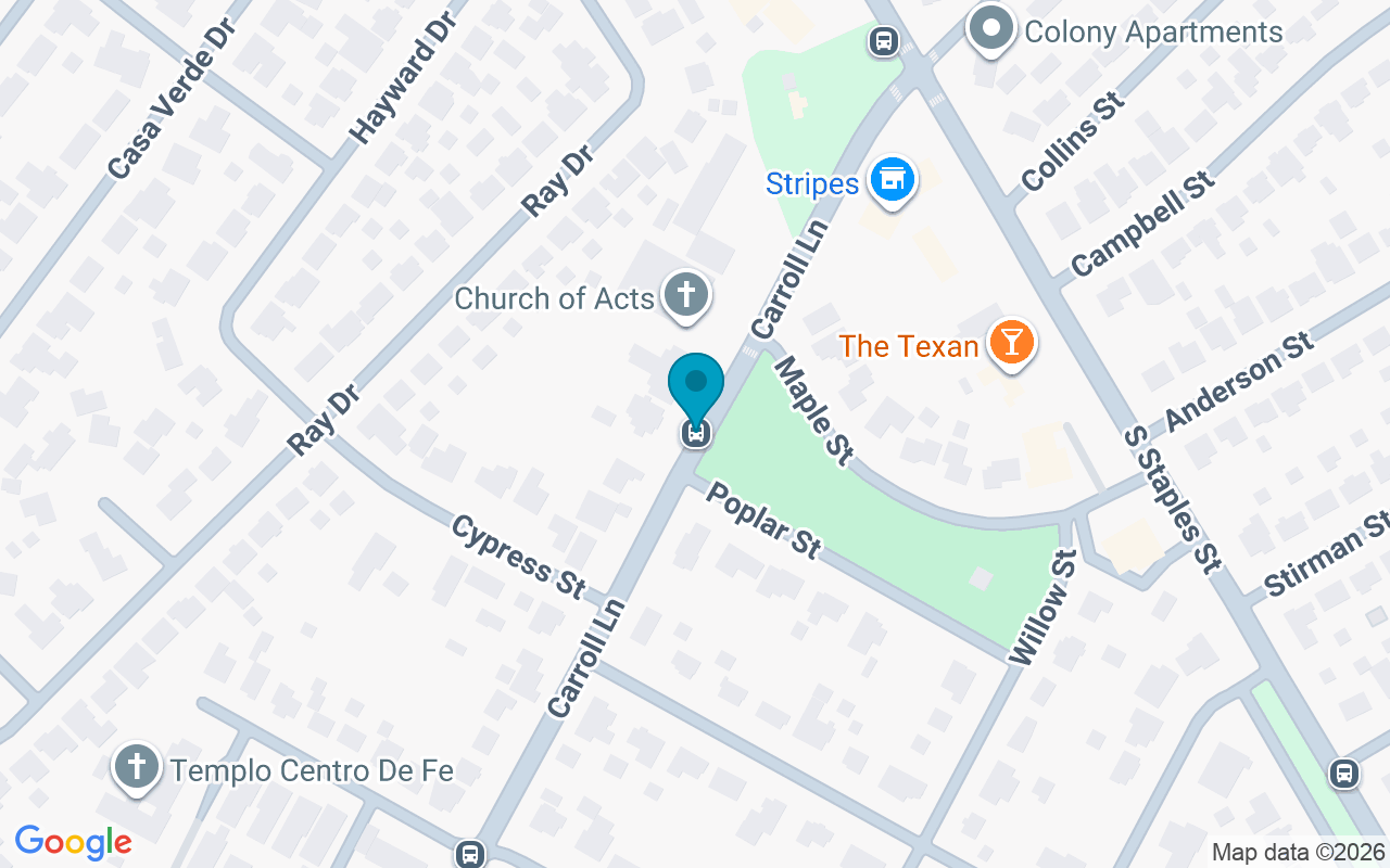 Map showing the location of Carroll @ Maple