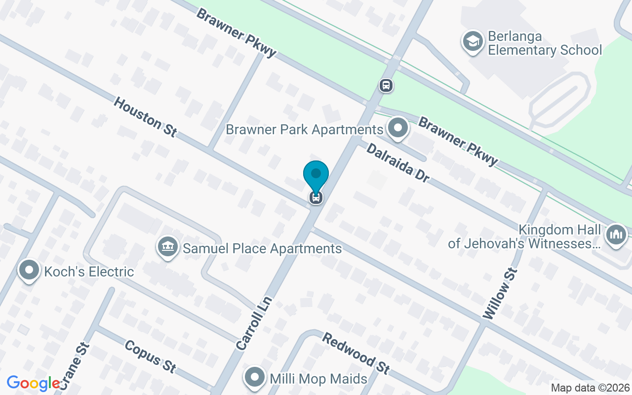 Map showing the location of Carroll @ Houston