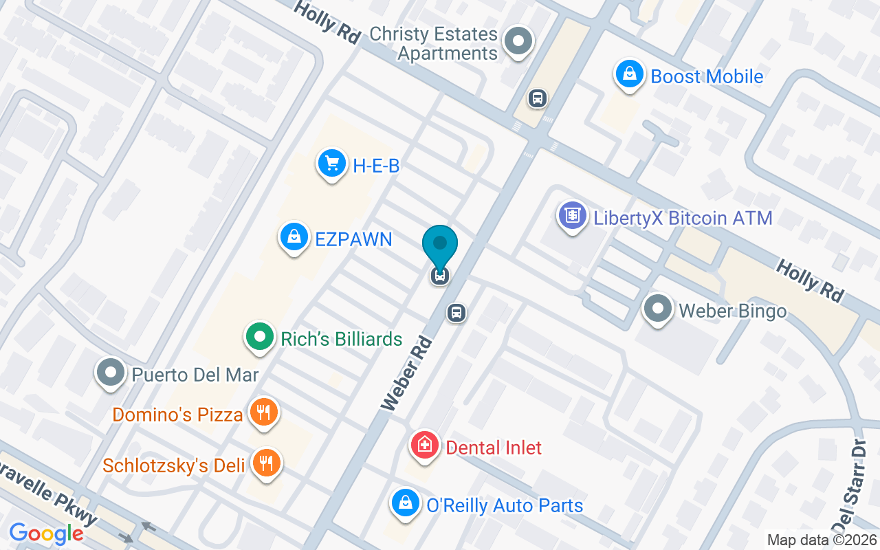 Map showing the location of Weber @ HEB