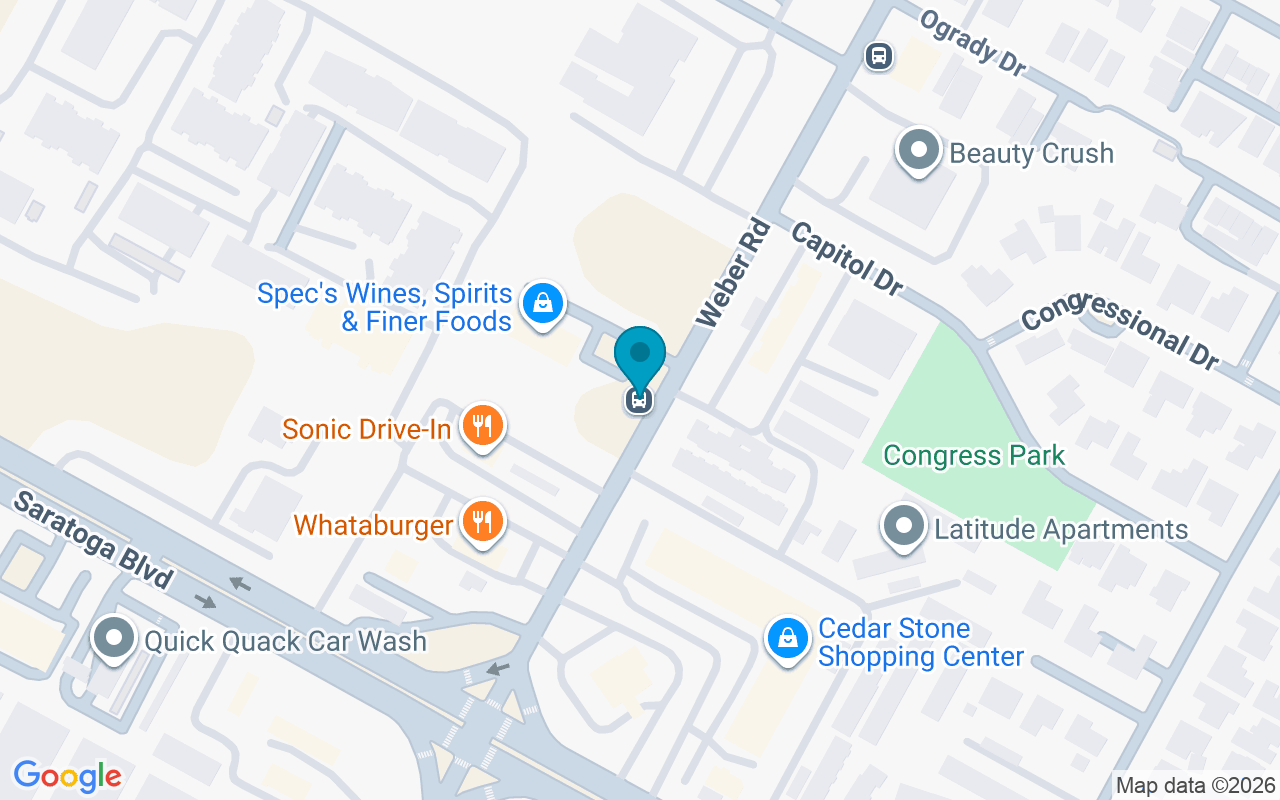 Map showing the location of Weber @ Saratoga
