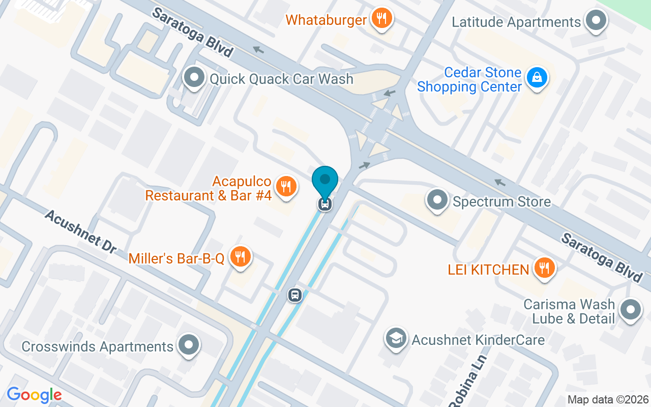 Map showing the location of Weber @ Saratoga