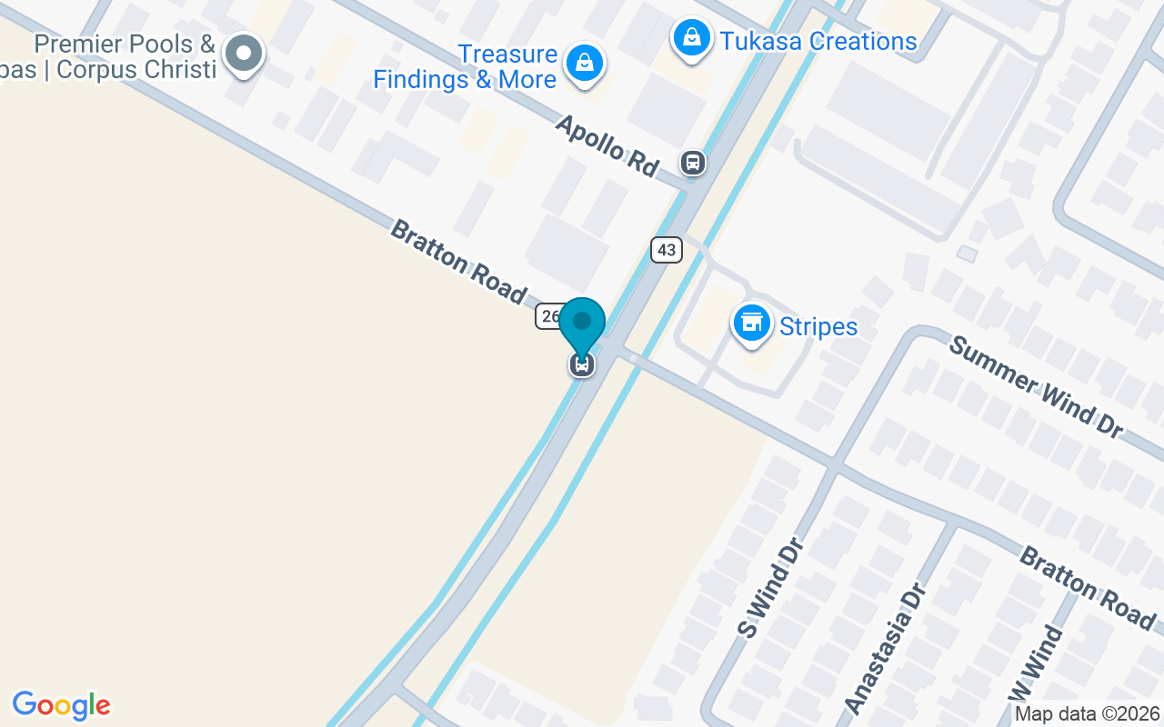 Map showing the location of Weber @ Bratton