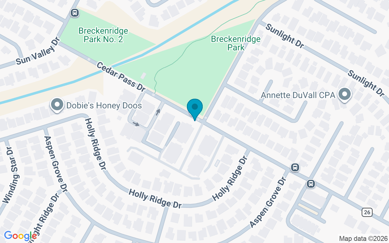 Map showing the location of Cedarpass @ Junction