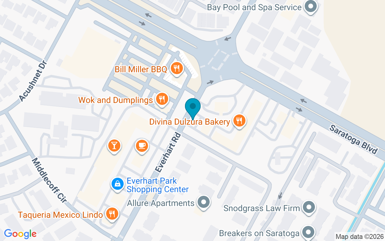Map showing the location of Everhart @ Saratoga
