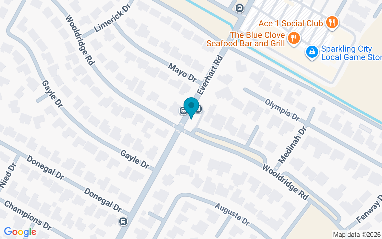 Map showing the location of Everhart @ Wooldridge