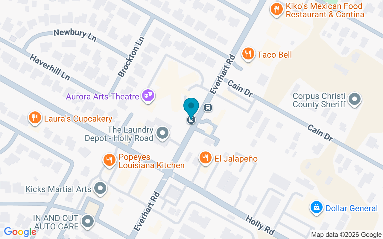Map showing the location of Everhart @ Holly
