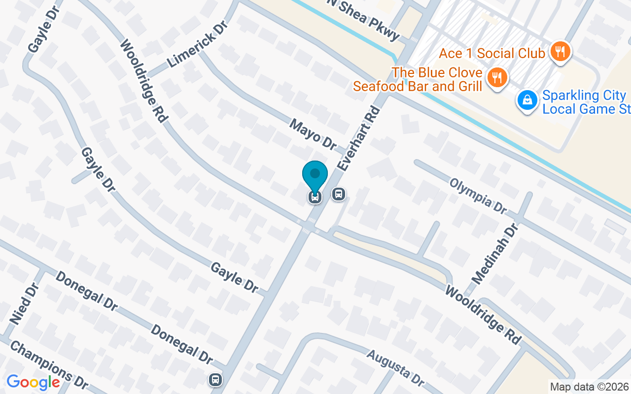 Map showing the location of Everhart @ Wooldridge