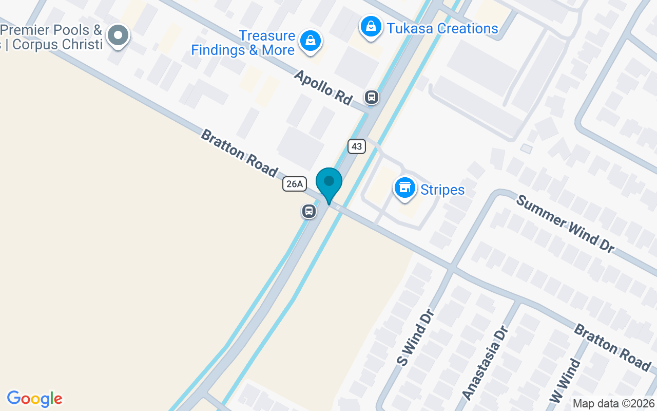 Map showing the location of Weber @ Bratton