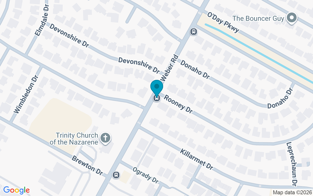 Map showing the location of Weber @ Rooney