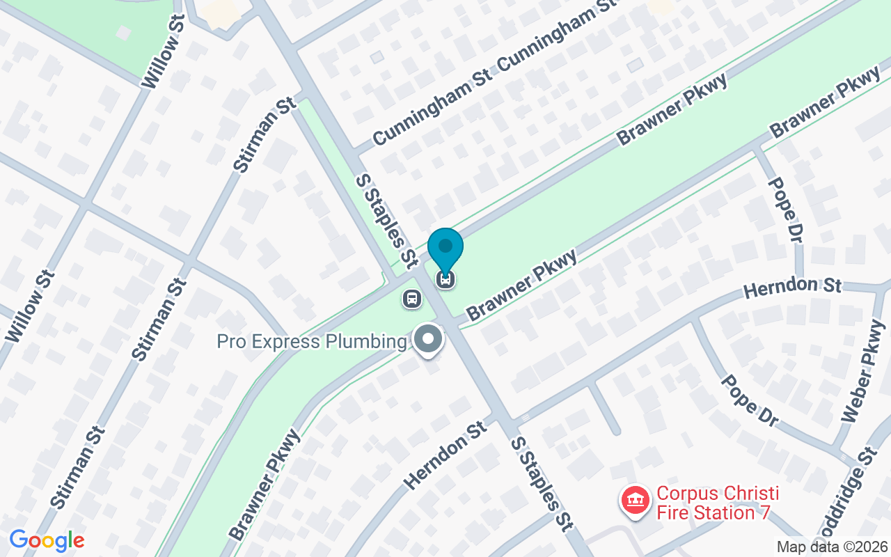 Map showing the location of Staples @ Brawner