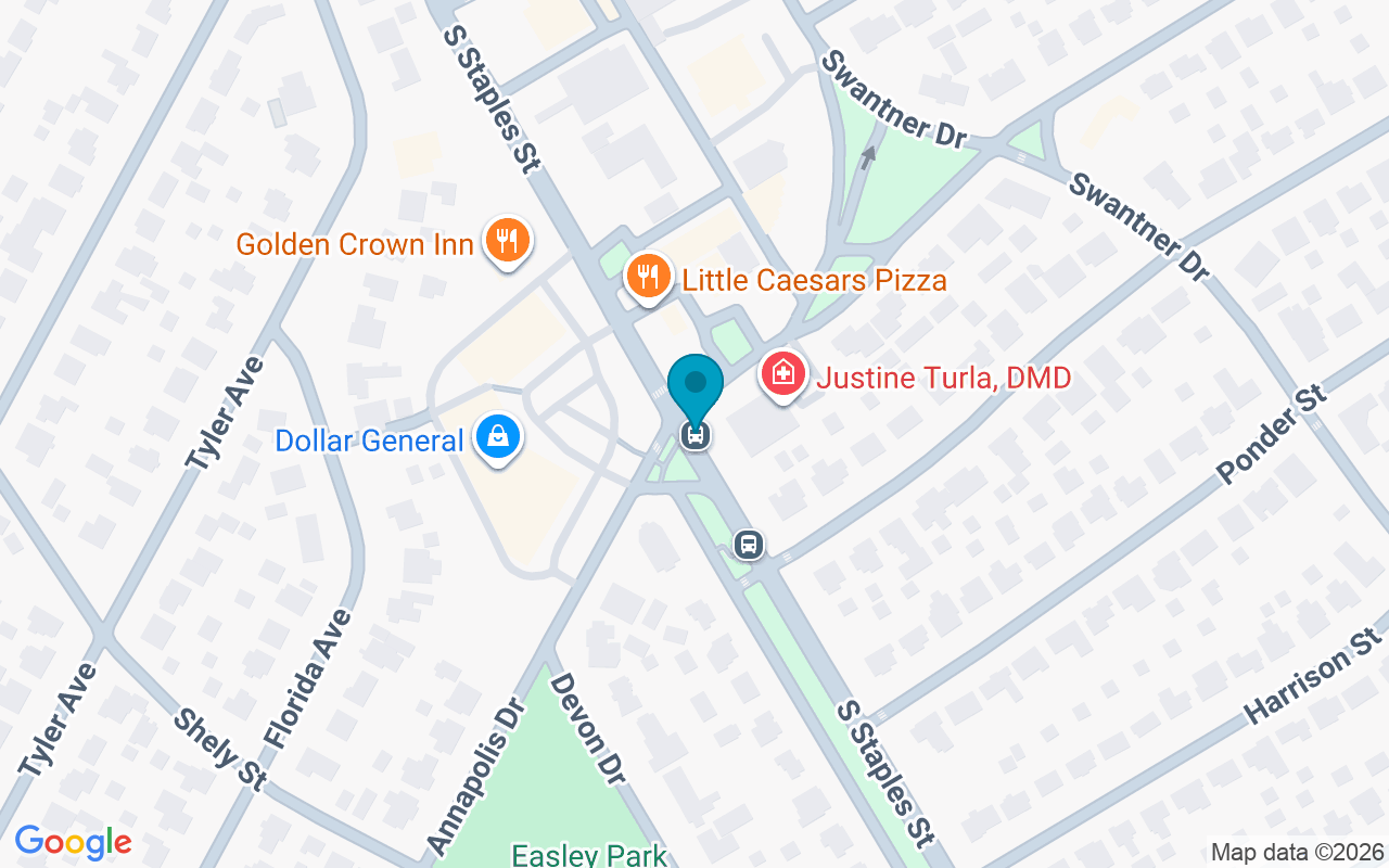 Map showing the location of Staples @ Texas