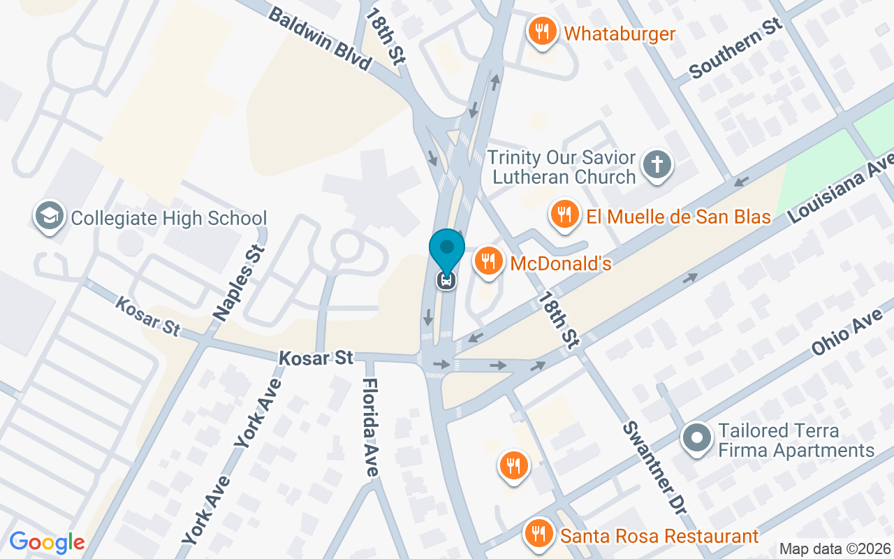 Map showing the location of Staples @ Baldwin