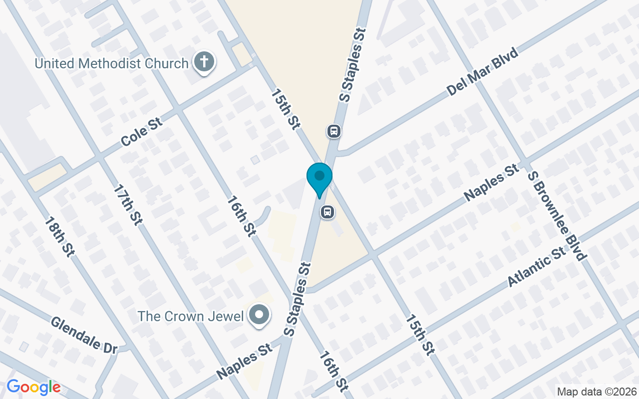 Map showing the location of Staples @ 15th Street