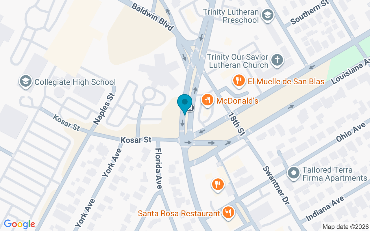 Map showing the location of Staples @ Kosar