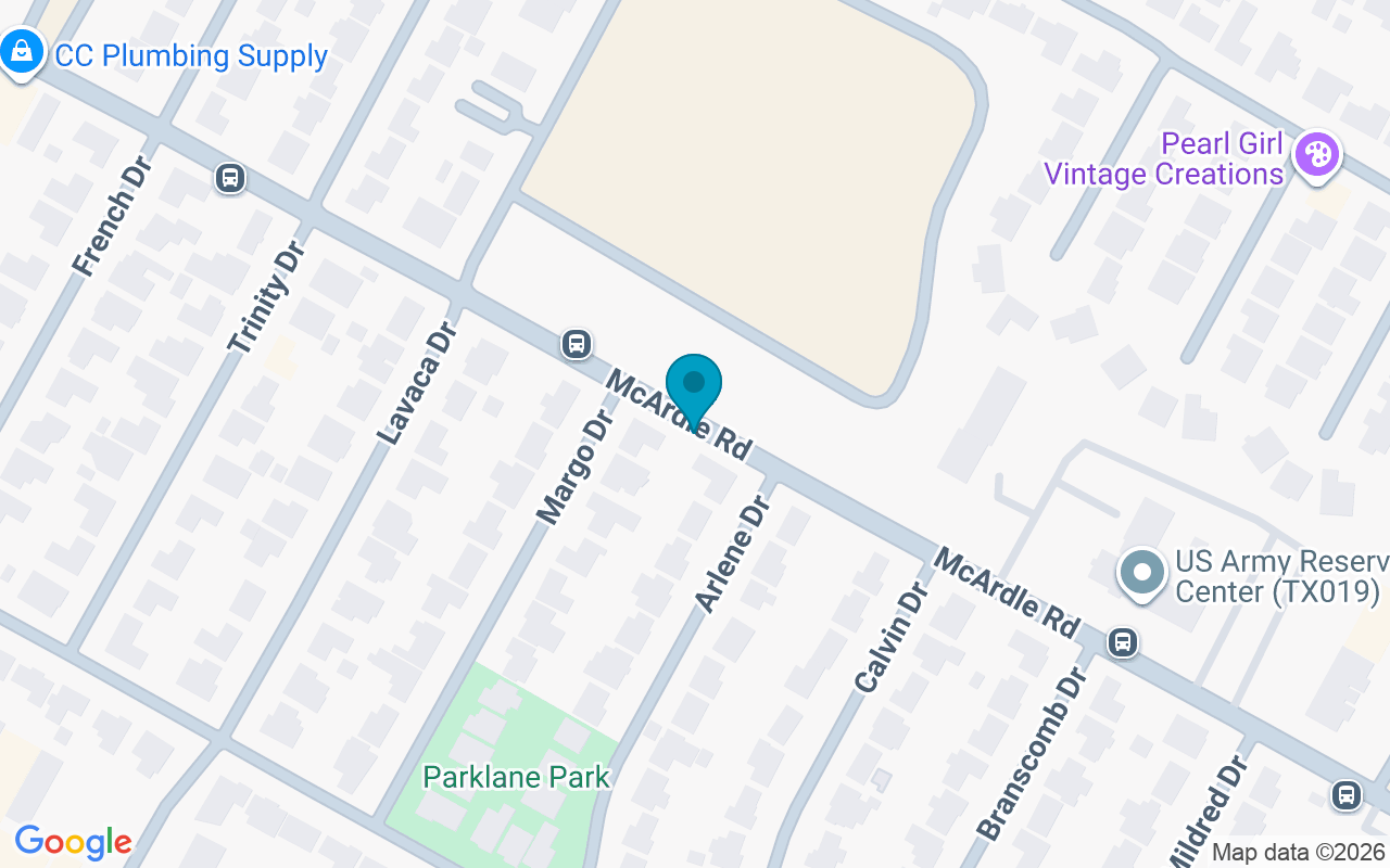 Map showing the location of McArdle @ Arlene