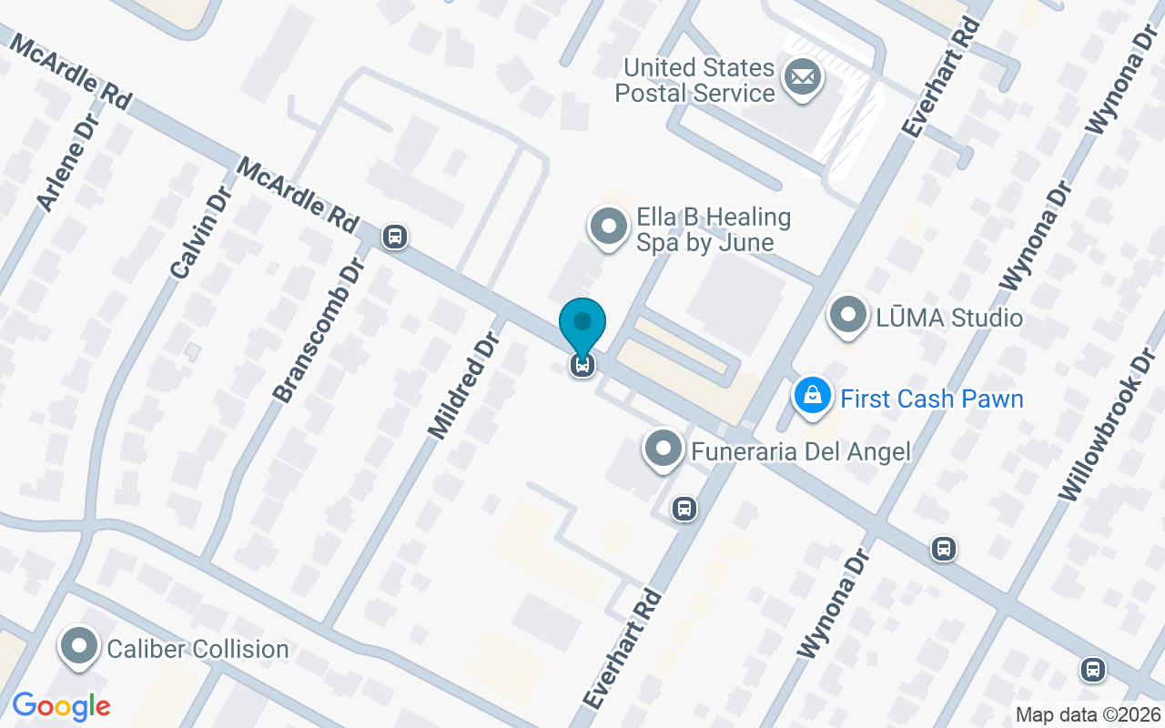 Map showing the location of McArdle @ Everhart