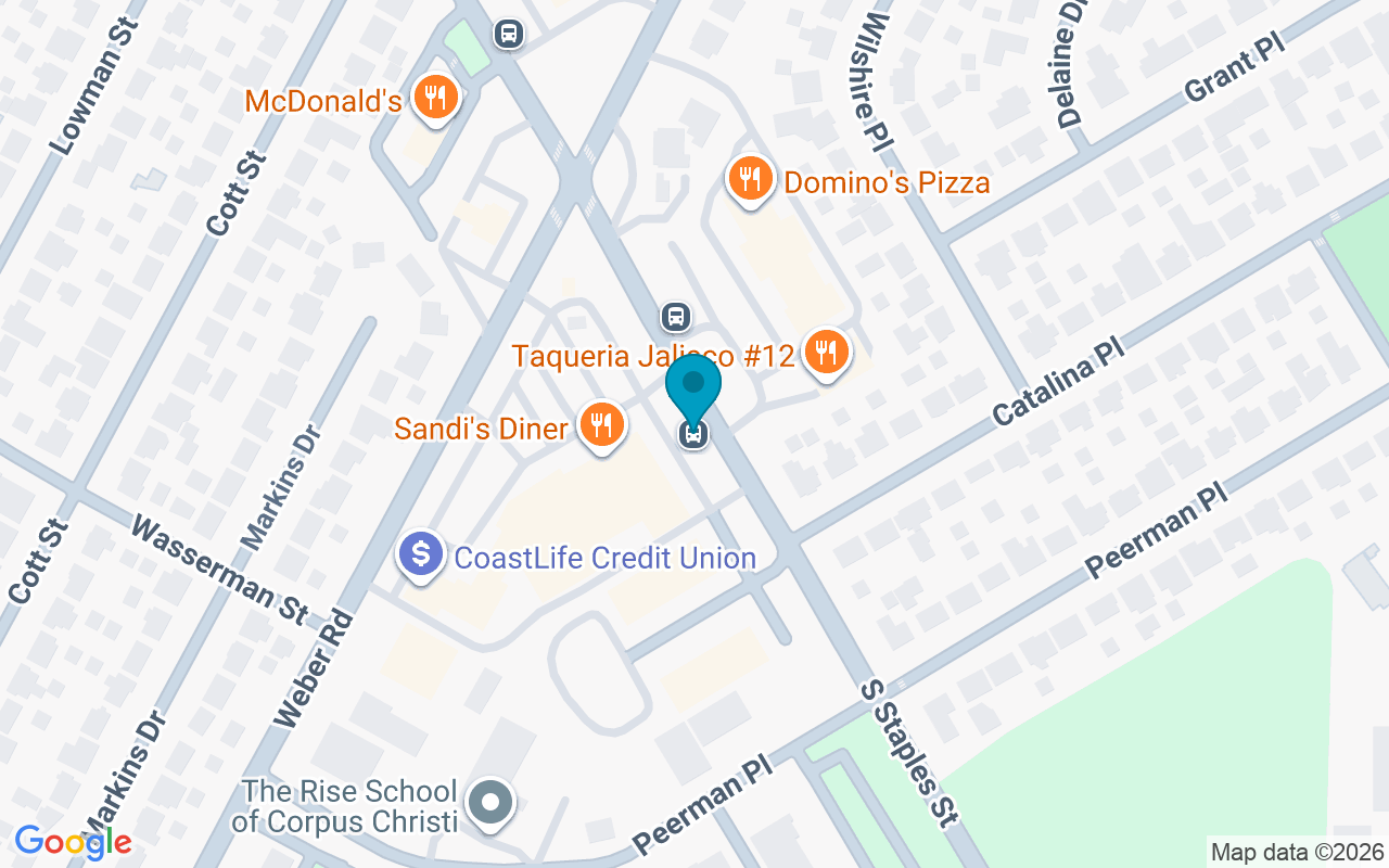 Map showing the location of Staples @ Weber
