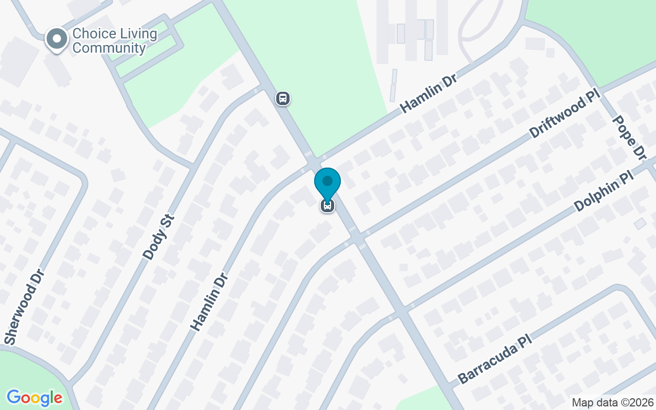 Map showing the location of Staples @ Hamlin