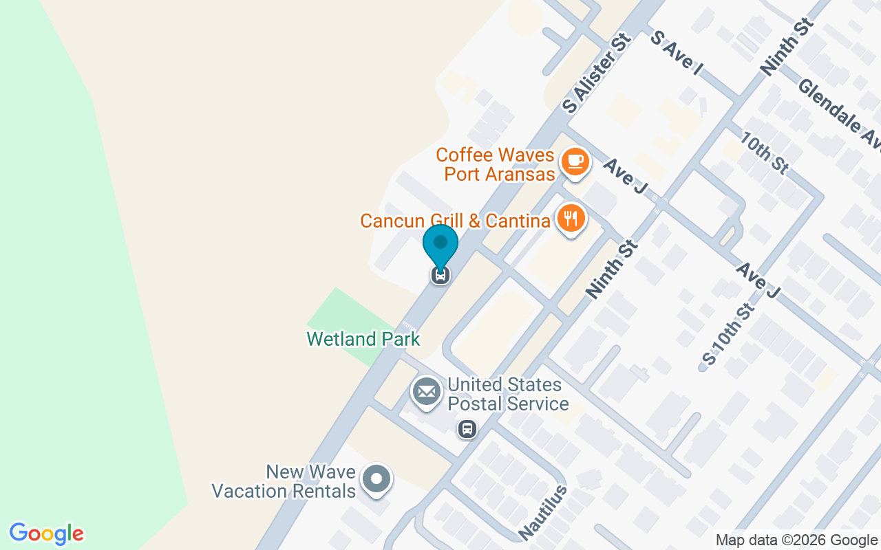 Map showing the location of Hwy 361 @ Crosswalk
