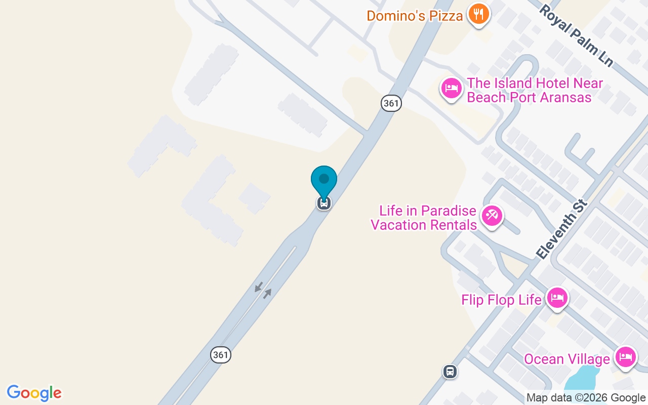 Map showing the location of Hwy 361 @ Palladium