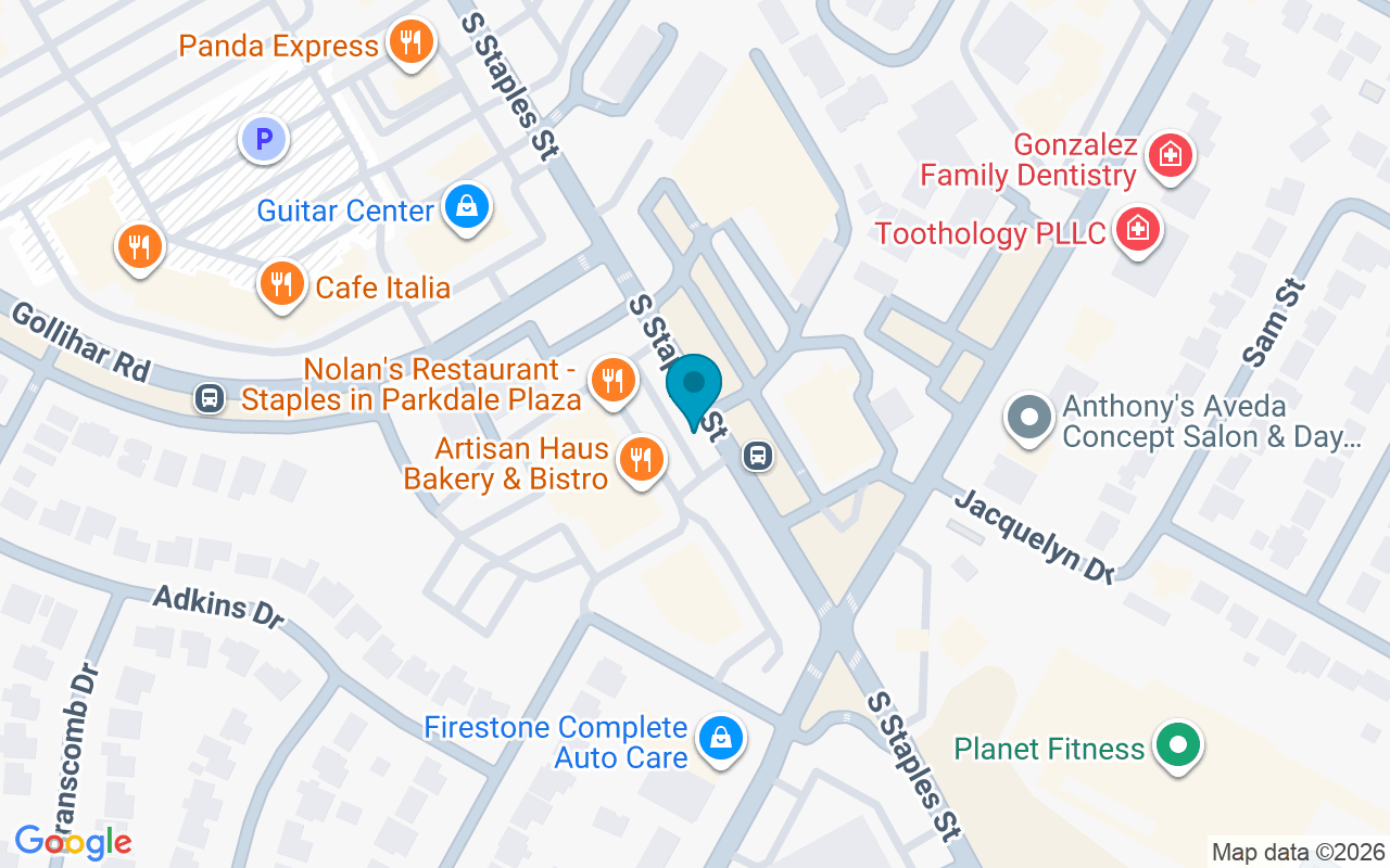 Map showing the location of Staples @ Everhart