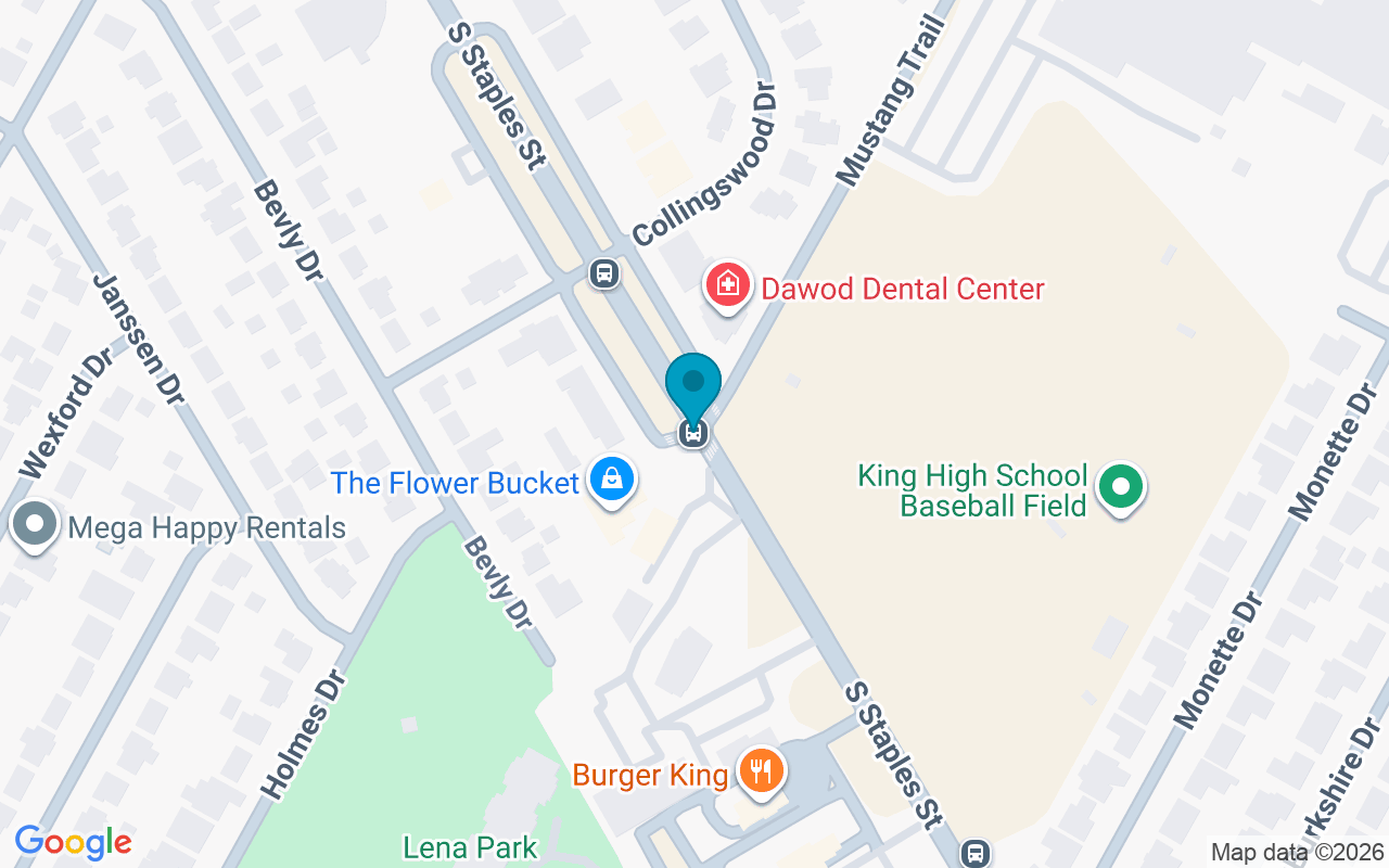 Map showing the location of Staples @ Mustangtrail
