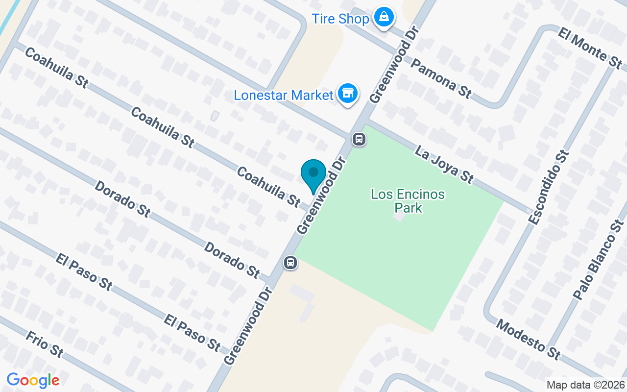 Map showing the location of Greenwood @ Coahuila