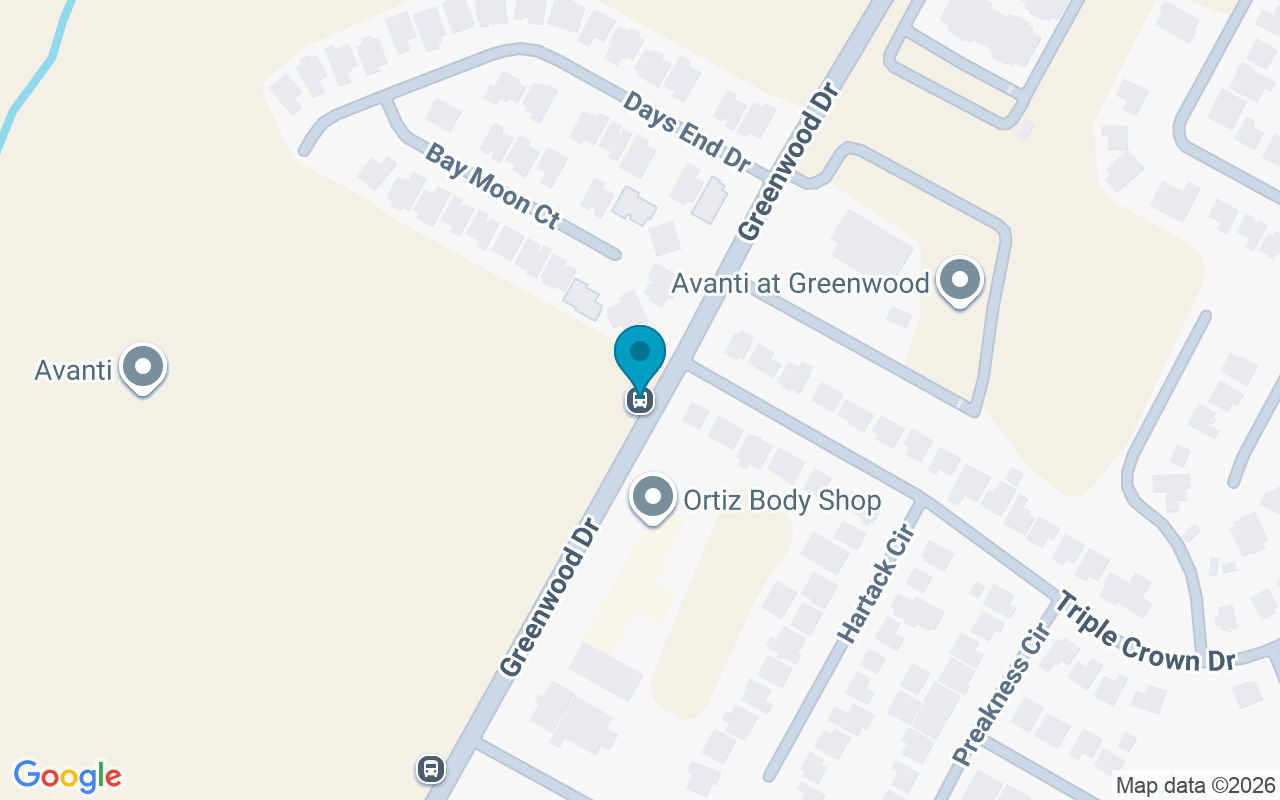Map showing the location of Greenwood @ Triplecr.