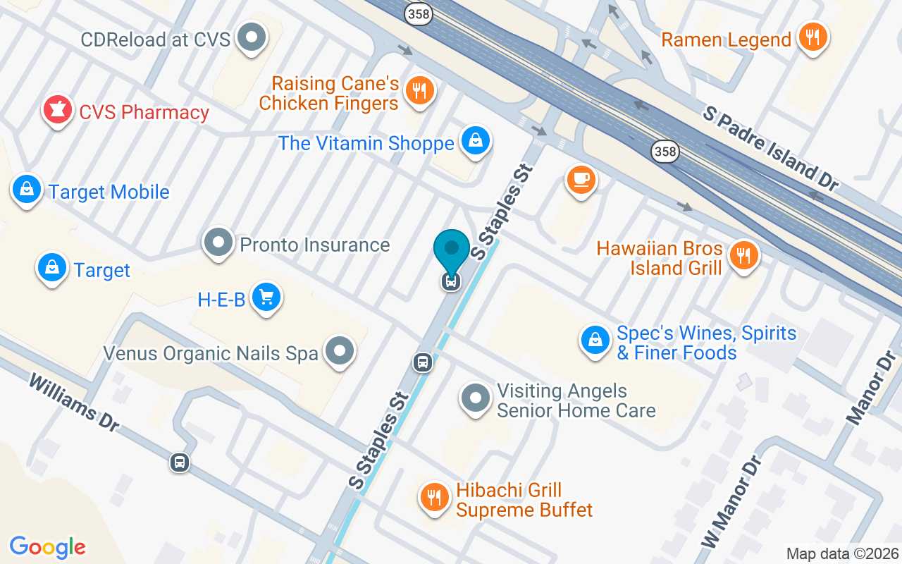 Map showing the location of Moore Plaza