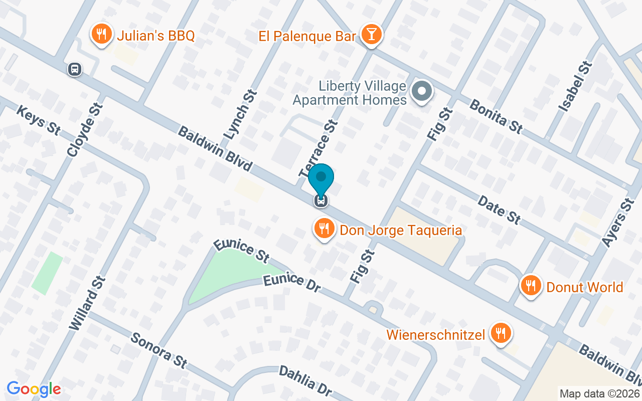 Map showing the location of Baldwin @ Terrace