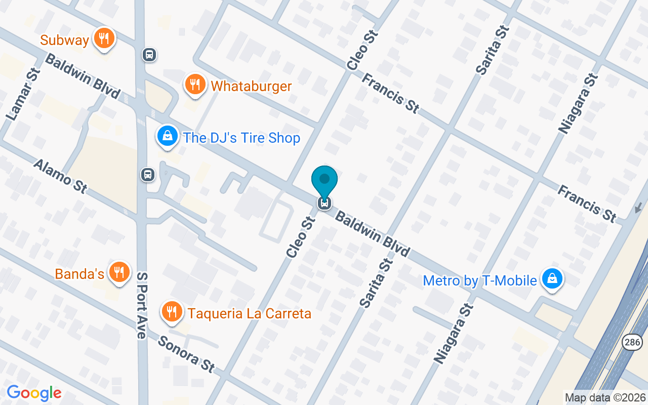Map showing the location of Baldwin @ Cleo