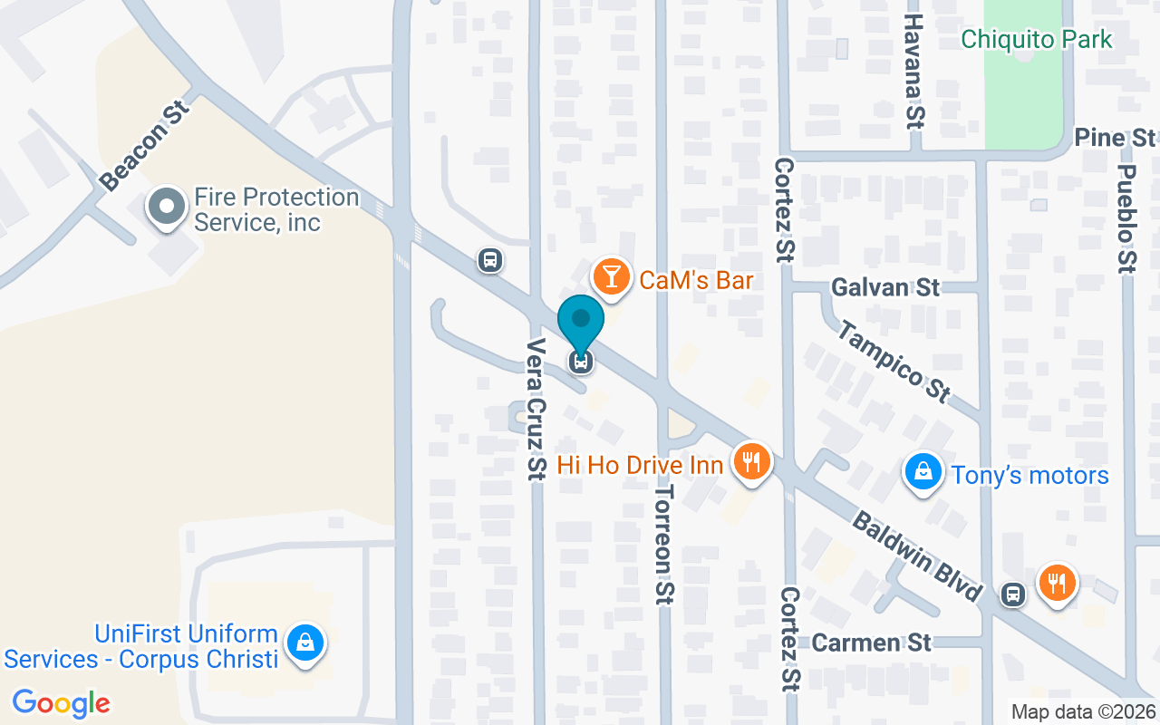 Map showing the location of Baldwin @ Verac