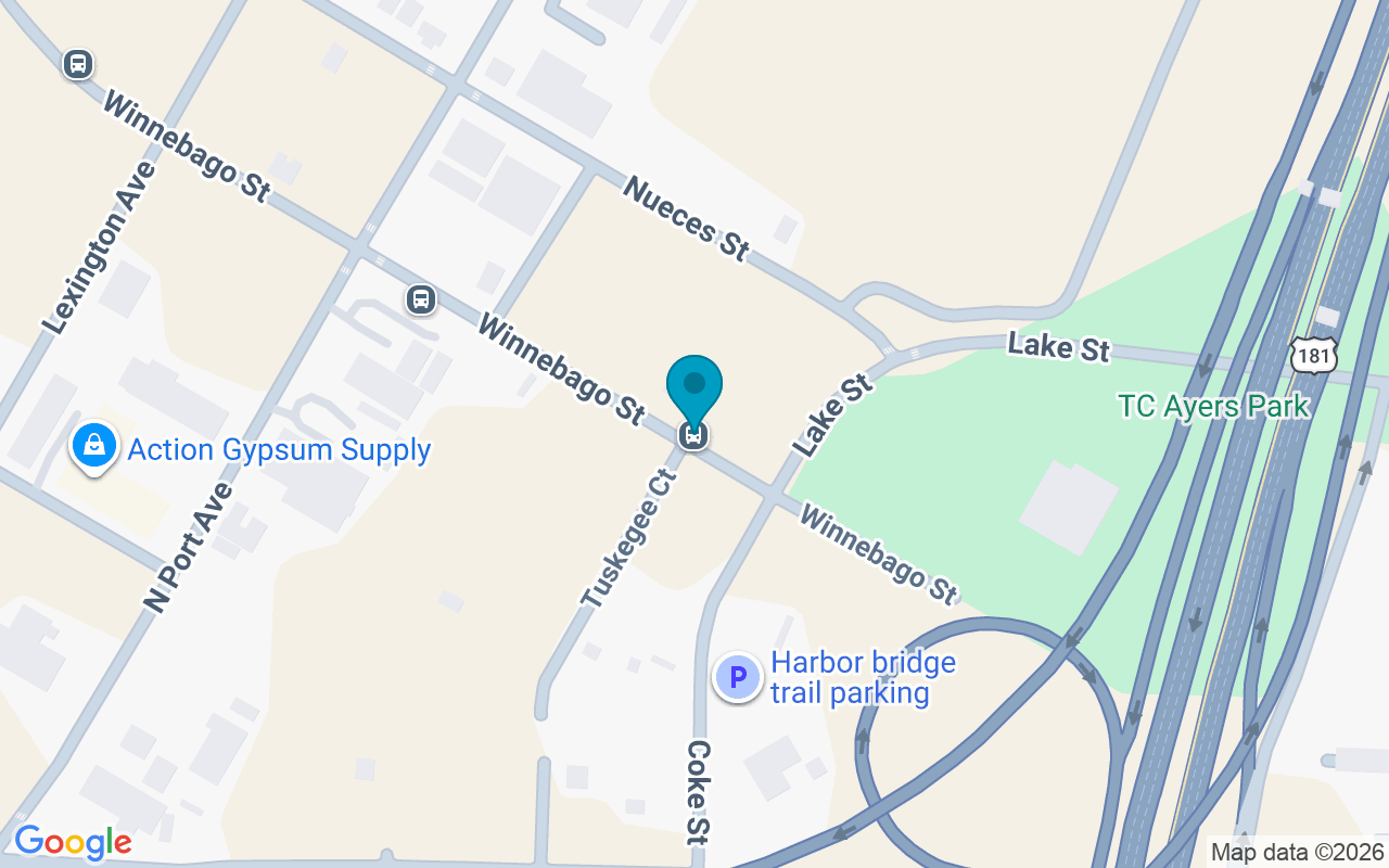 Map showing the location of Winnebago @ Tuskegee