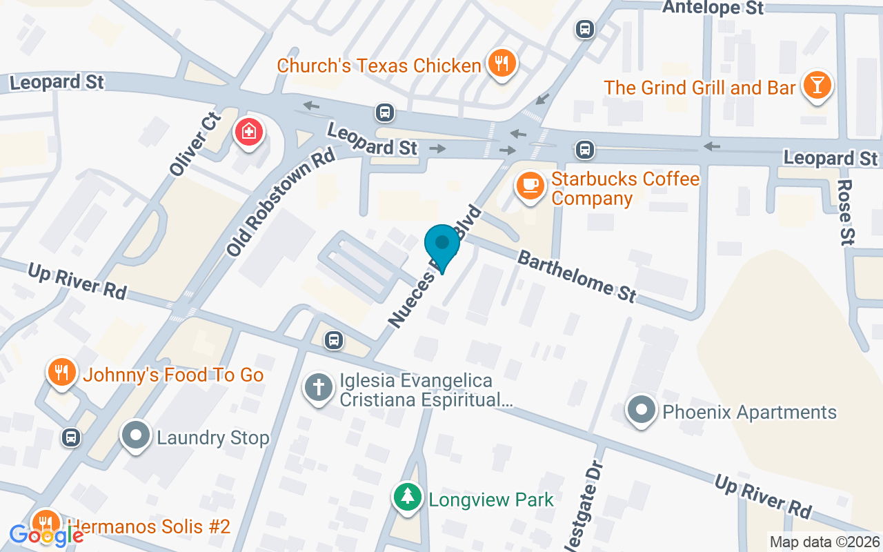 Map showing the location of Nuecesbay @ Barthalom