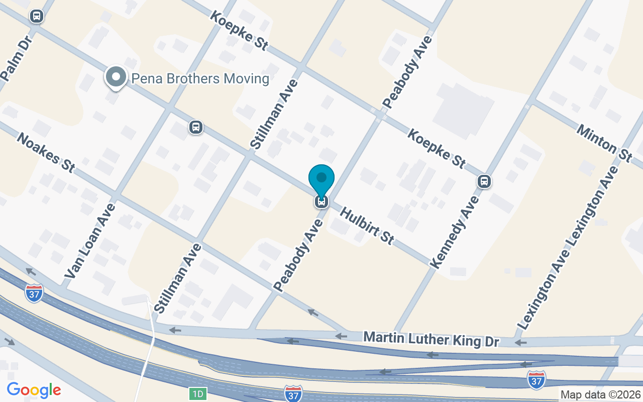 Map showing the location of Hulbirt @ Peabody