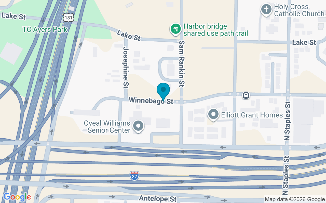Map showing the location of Winnebago @ Sam Rankin
