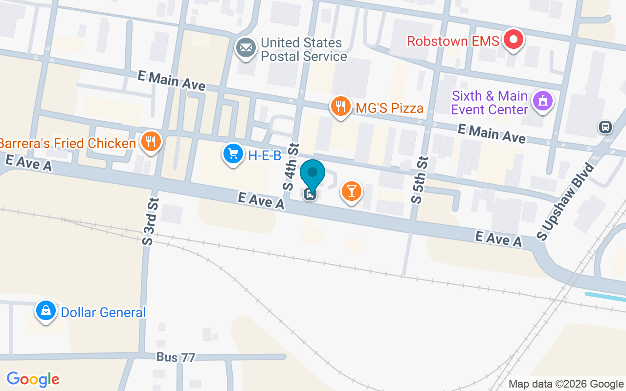 Map showing the location of Robstown Station