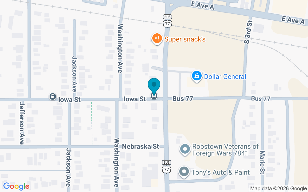 Map showing the location of Iowa @ Lincoln