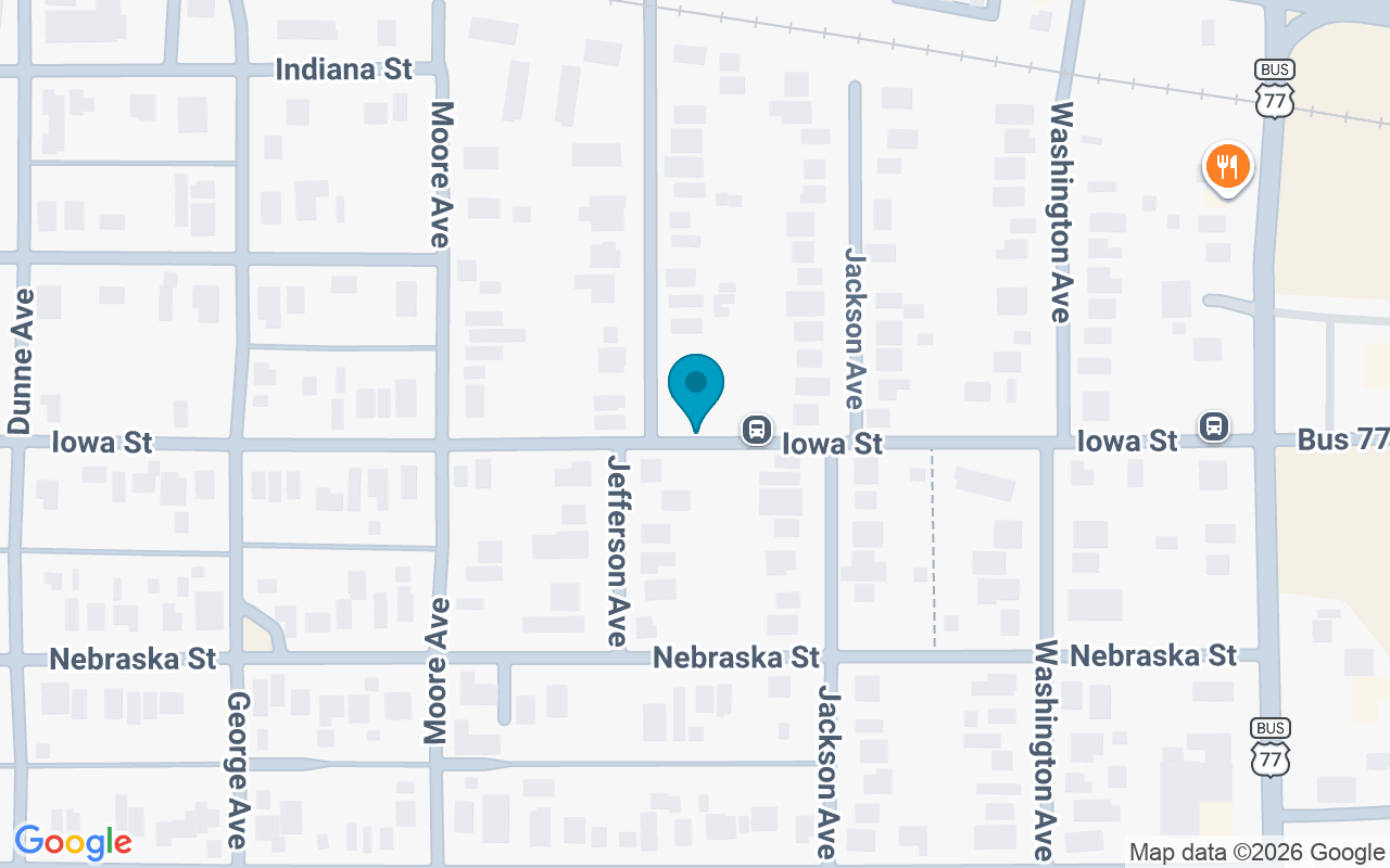 Map showing the location of Iowa @ Jackson